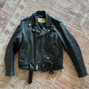 Schott NYC Mens 118 Perfecto Leather Motorcycle Jacket